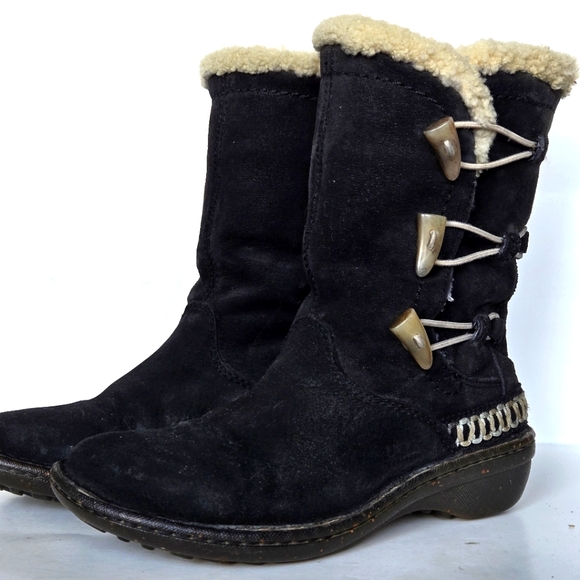 Ugg Australia Kona Mid Calf Leather Toggle Boots 6 - Picture 5 of 8